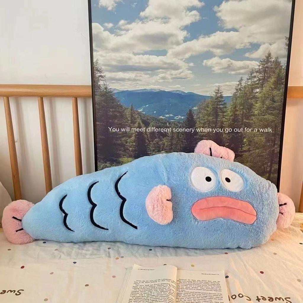 Dopamine ugly fish clown fish long strip doll cushion sofa sleeping pillow birthday gift leg girl bedside