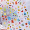 1pcs 5D Colorful Rhinestones Pumpkin Ghost Nail Art Halloween Stickers Adhesive Transfer Nail Decoration Decals Accessory