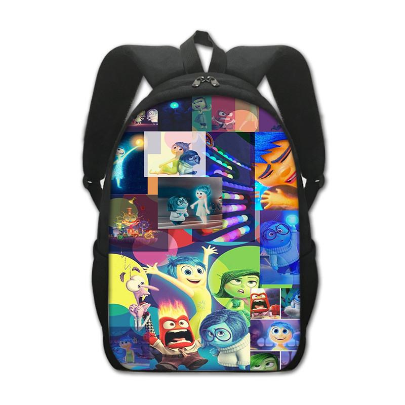 Adorable Inside Out 2 Cartoon Backpack For Kids Spacious Polyester School Bag