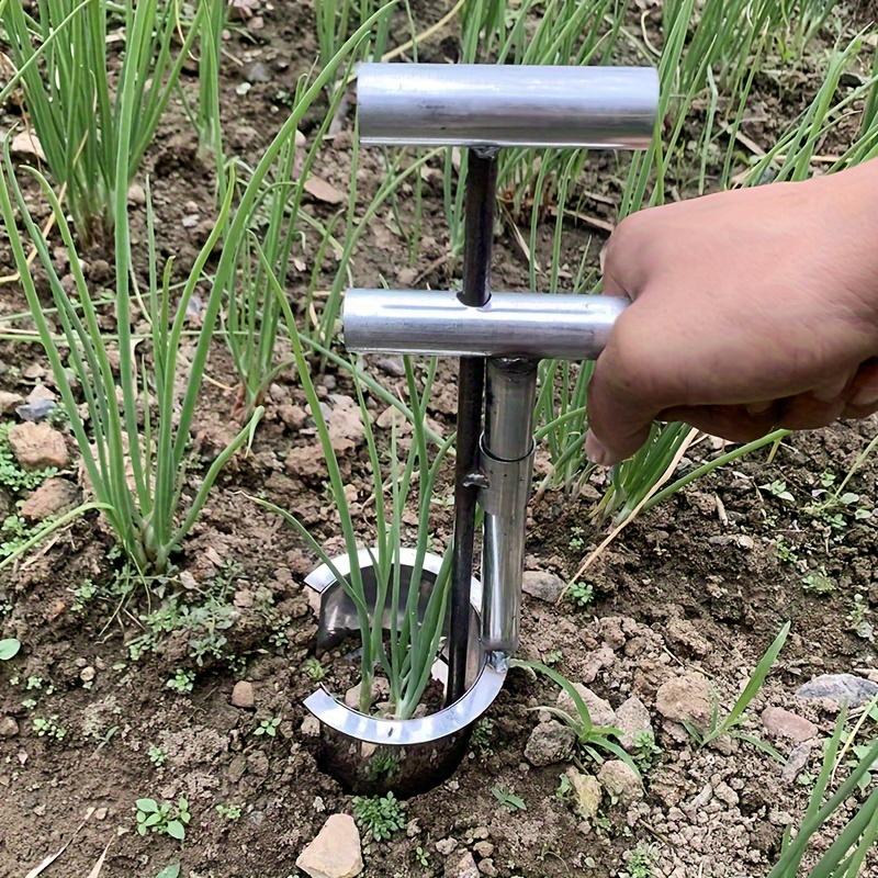 Attrezzo Manuale per Piantare in Metallo Piantatore Resistente in Metallo Trapiantatore Portatile Regolabile Per Alberi da Frutto Fiori Piantine di Verdura