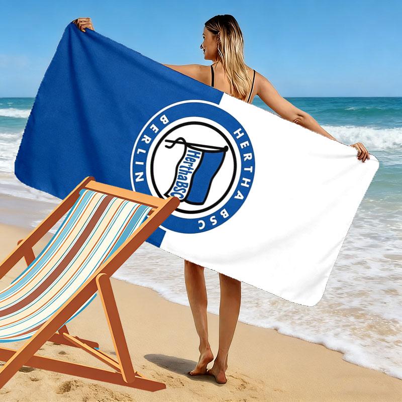 Hertha BSC Print Strandtuch, Großes Weiches Schnelltrocknendes Handtuch für Strand Camping Schwimmen
