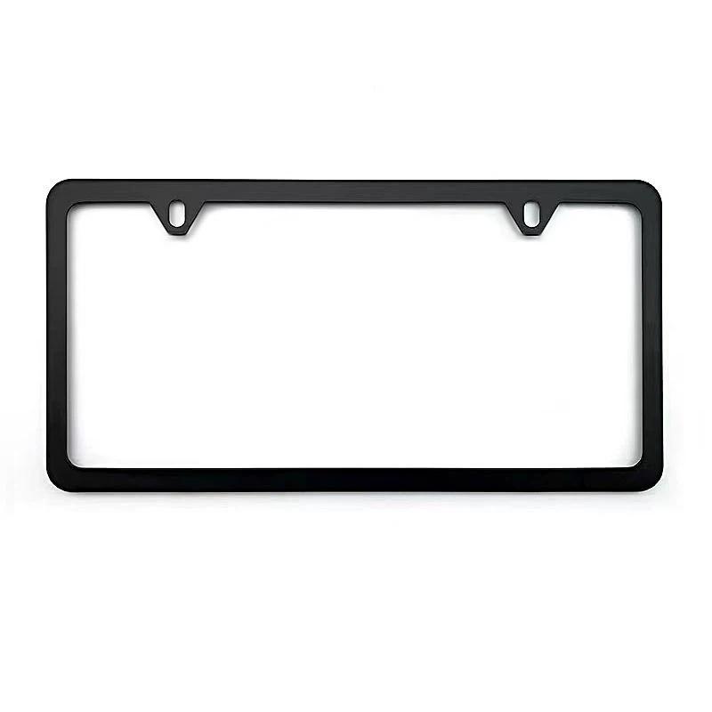 Black Silver Bracket W/ Screws Universal American License Plate Frame Auto AccessoryFiber Number Plate TAG Cover For Front Rear