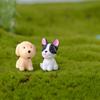 DIY Creative Resin Puppy Statue Mini Animal Miniature Dog Ornament Figurines Cake Decoration