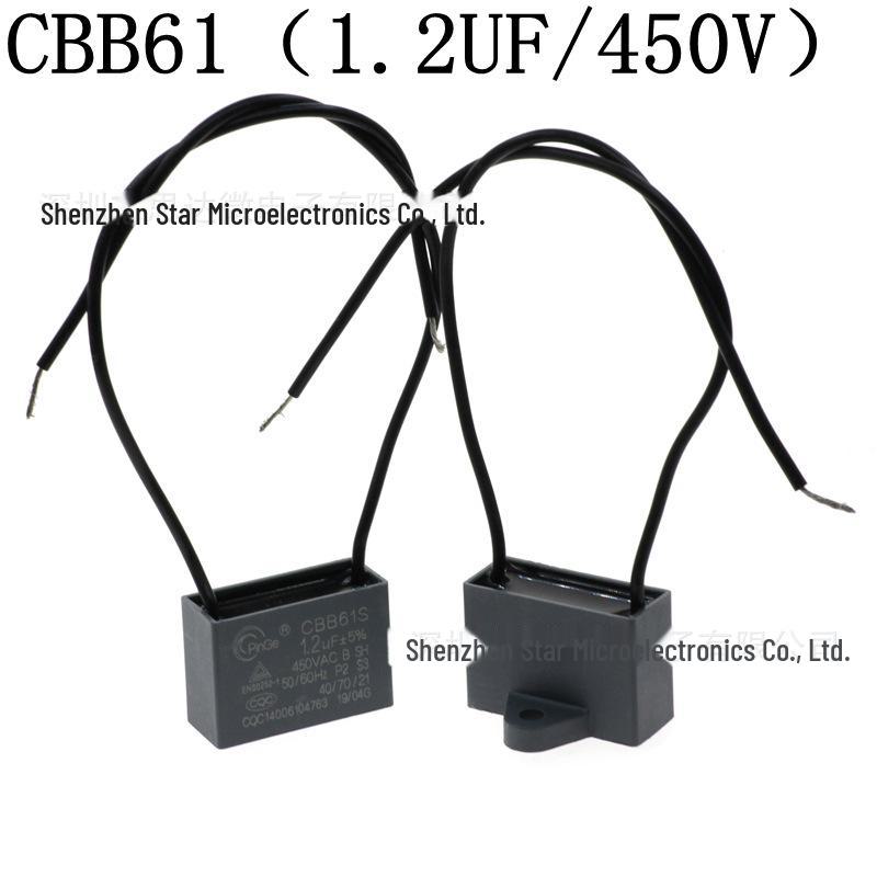 CBB61 Ceiling Fan Start Capacitor (1.2-5UF, 450V) for Range Hoods