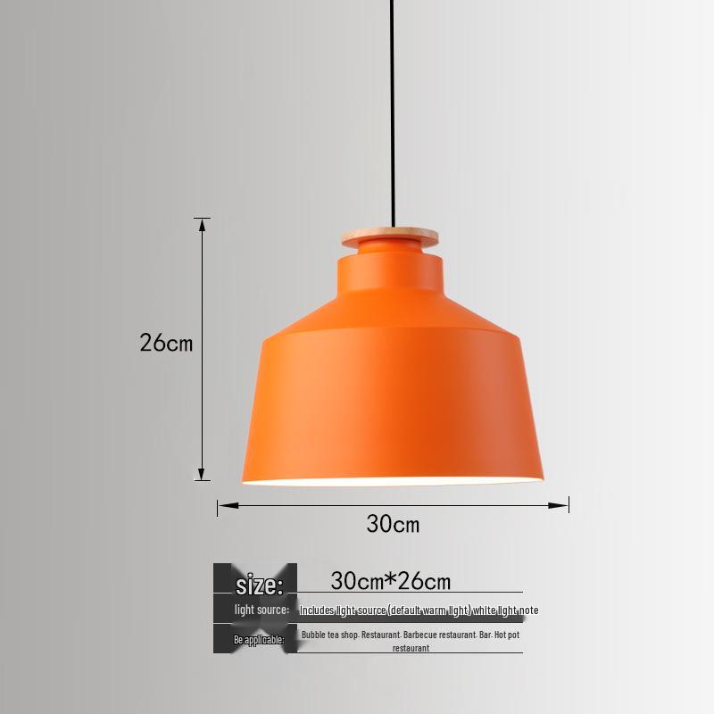 Orange Nordic Industrial Pendant Light for Restaurants & Bars