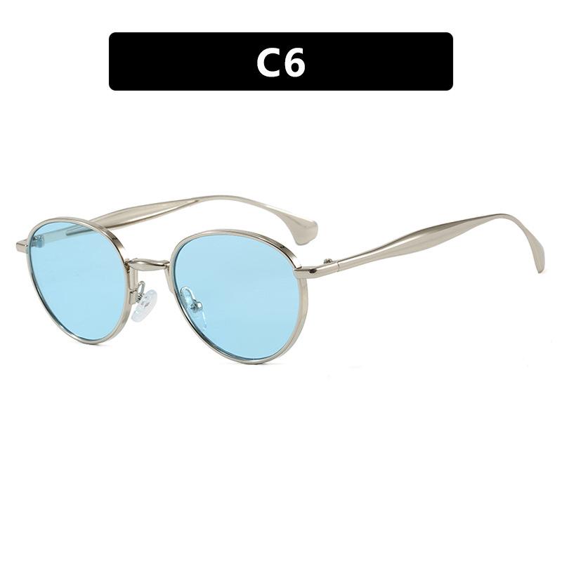 

Vintage Irregular Round Sunglasses Women For Men Luxury Brand Designer Sun Glasses Punk Popular Outdoor Punk Metal Shades Uv