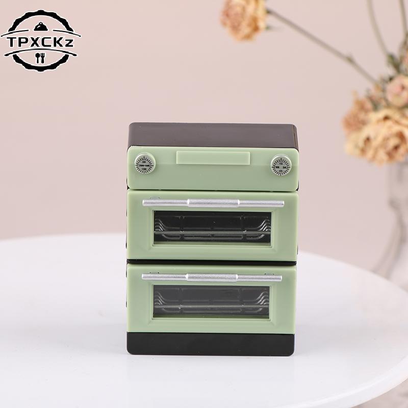1:12 Scale Dollhouse Simulation One/Double Layer Oven Model Dollhouse Mini Kitchen Accessories Dolls House Furniture Decoration