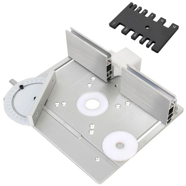 Multifunctional Aluminium Router Table Insert Plate Woodworking Electric Wood Router Flip Plate for Working Benches Router Plate