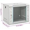 Vidaxl Ścienna Szafka Serwerowa 9U, 19", Ip20, 53X40X45 Cm