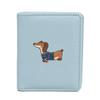PU Leather Sausage Dog Organ Card Bag Solid Color Leather Card Holder Short Coin Purse  Work
