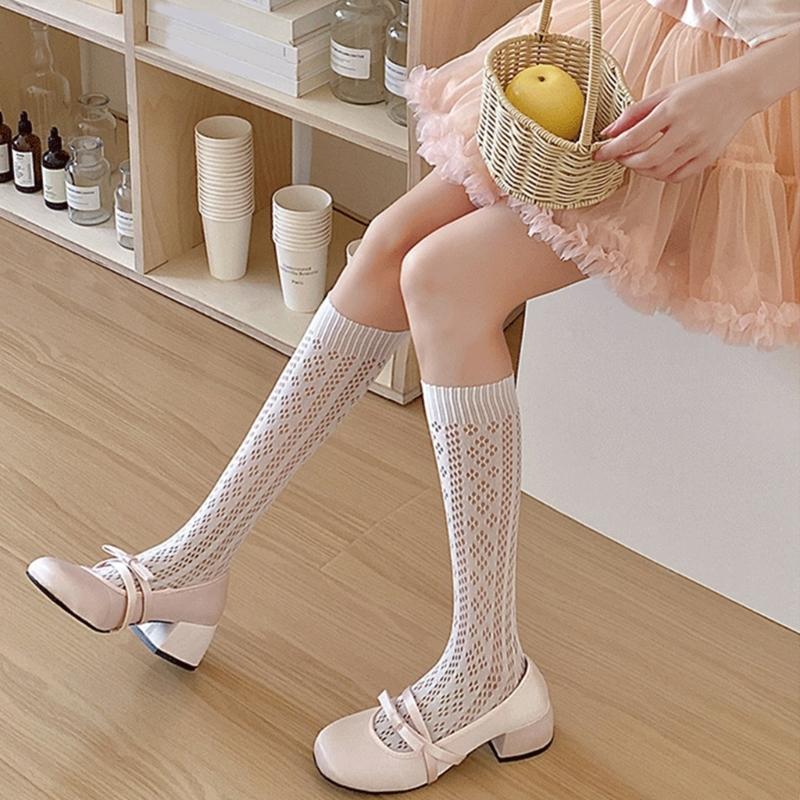 Women's Crew Socks Sheer Hollow Out Ankle Socks Princesses Ankle Dress Socks Sheer Mesh Socks Summer Calf Socks Gifts
