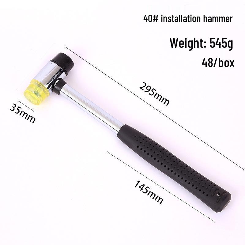 Rubber Handle Installation Hammer - Handmade DIY Double-Headed Rubber Mallet