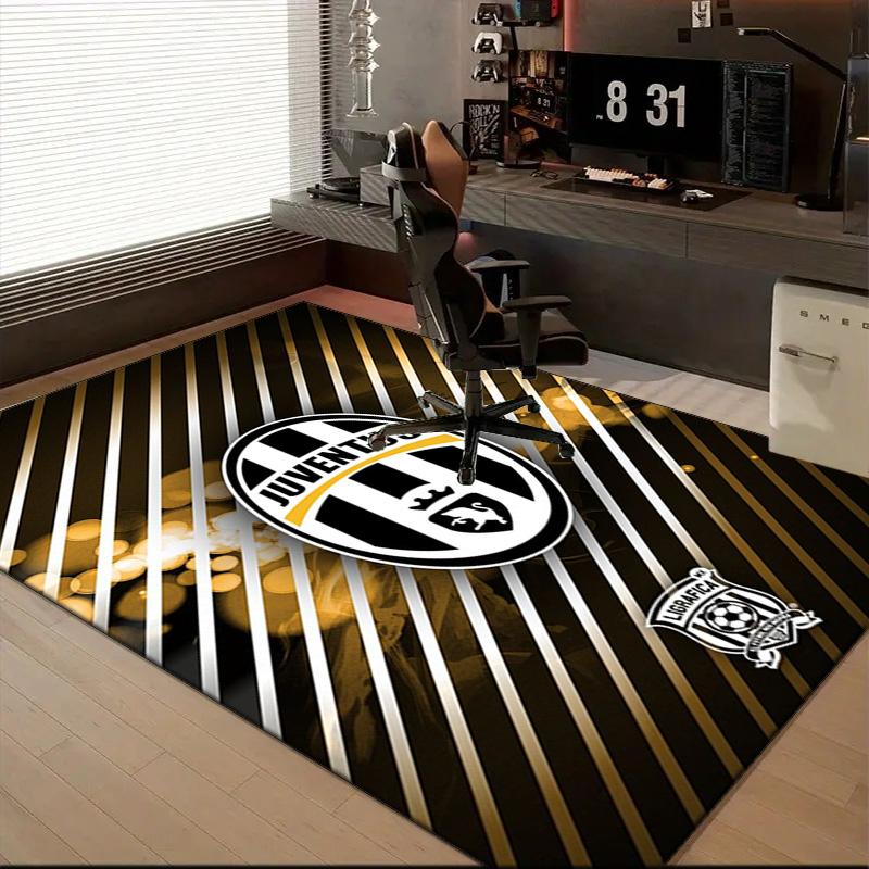 Football Team Crest Printed Office Carpet Chair Cushion  Entryway Rug, Rugs for Living Room, Bedroom Christmas gifts