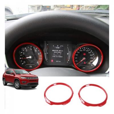 Car Dashboard Trument Trim Decor Ring for Jeep Compass 2017+ Red Accessories