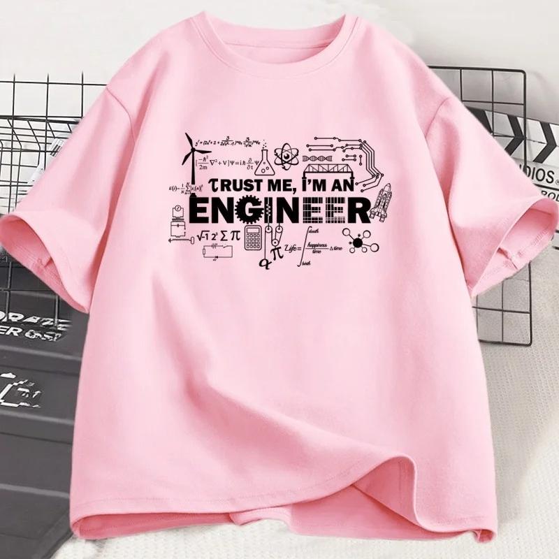 

Womens Tshirt Believe Me Im An Engineer Tshirt Womens Work Tshirt Summer Tops Round Neck Short Sleeve Womens Clothing Y2K S
