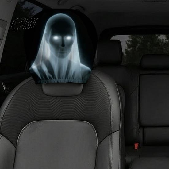 Einfach zu installierendes Autozubehör Universale Abdeckung, Horror-Kopfstützenbezüge, Atmungsaktive Passform Innenausstattung Elastisches Styling für Limousine, LKW,