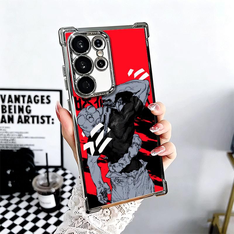 Anime Fushiguro Toji JUJUSU Plating Phone Case For Samsung Galaxy S24 S25 FE S26 Edge S23 Ultra S22 S21 Plus S20 Anti-Fall Airab
