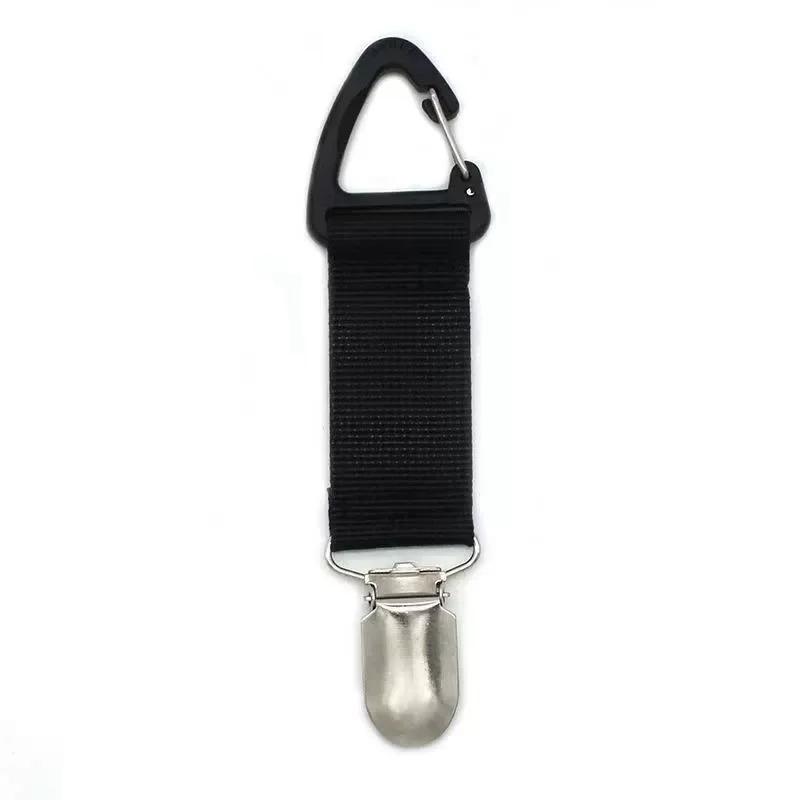 

1 шт. Уличная дорожная шляпа-клипса, портативный компаньон для шляпы, клипса для сумки, многоцелевая уличная клипса для хранения перчаток чёрный