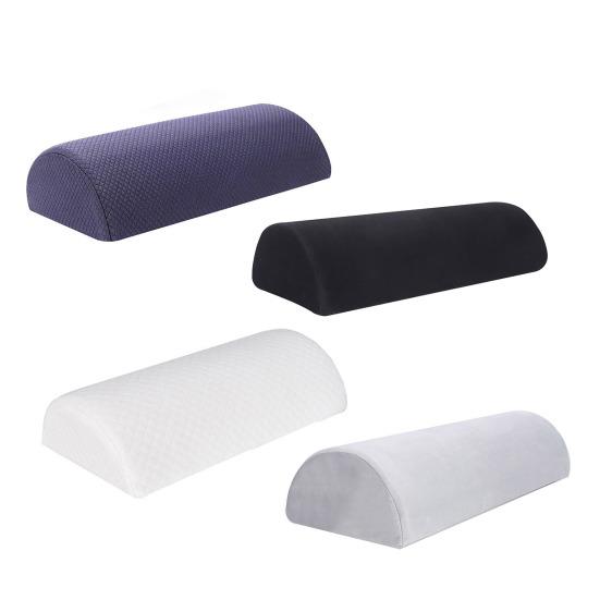 Half Moon Bolster Pillow for Legs Back Sleeping Knee Pillow Memory Foam Under Knee Pillow with Machine Washable Cover for Ankle Foot Comfort