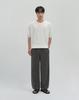 WORK ON BODY OFF Cool Bamboo Semi-Overfit Round Neck Short Sleeve Knit [White]