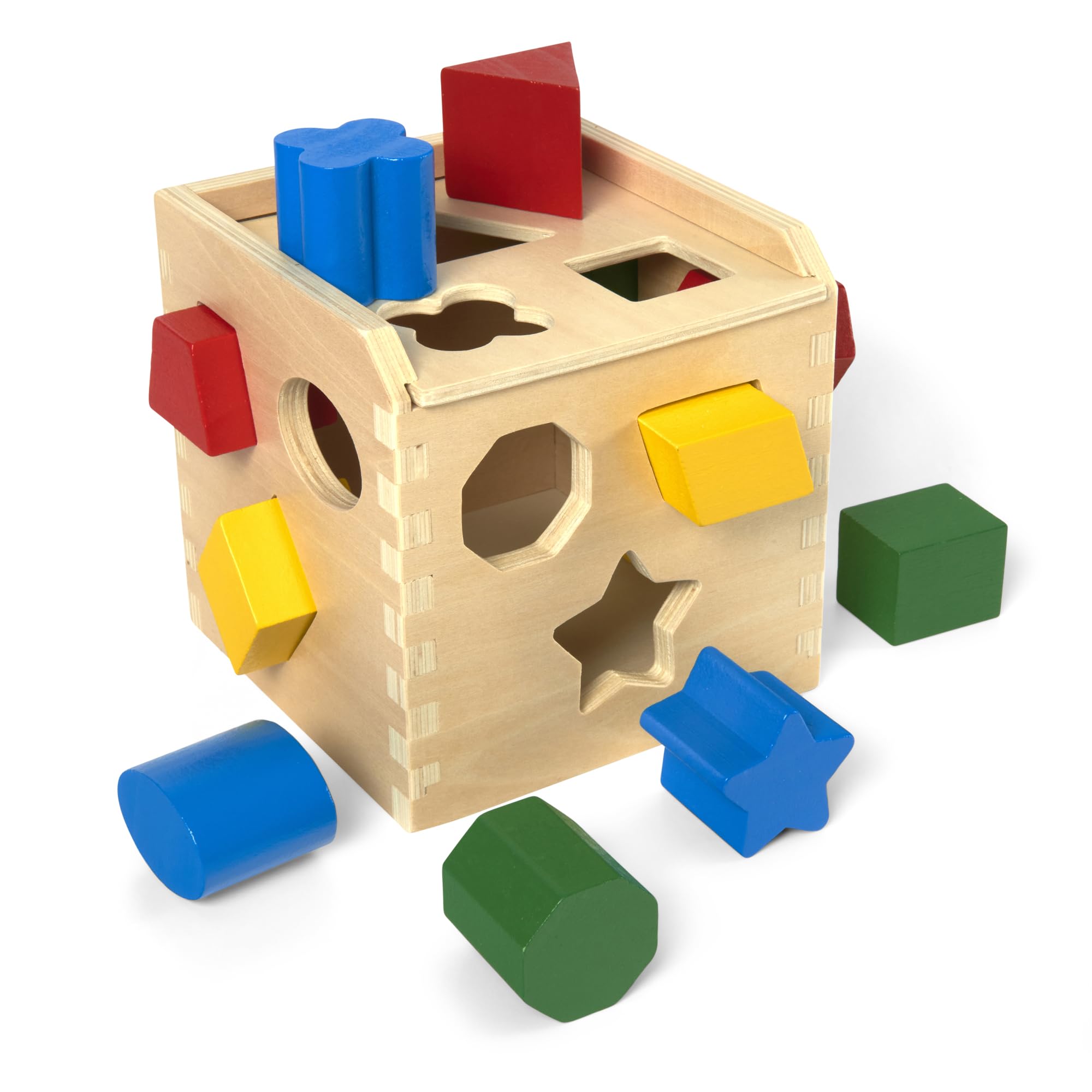 

Melissa & Doug Wooden Shape-Matching Puzzle Box 575, Authentic, One Size