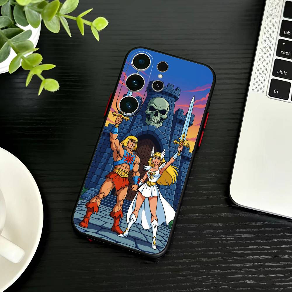 M-MOTU He-Man Phone Case For Samsung S26,S25,S24,S23,S22,S21,S20,S30,Ultra,Plus,Fe,Note,5G Black Cover