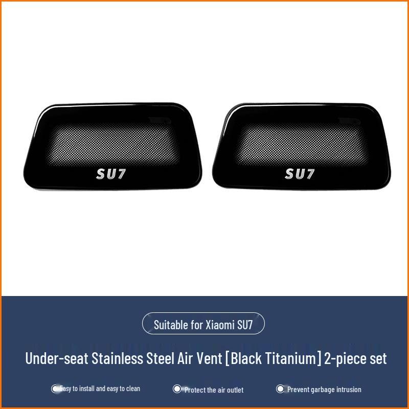 Dustproof Anti-Clog Air Vent Cover for Xiaomi SU7 Under-Seat, Rear AC Cover, Mod Decorative Accessory