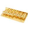 Bass Bridge Zinc Alloy Fixed Type 6 String Electric Bass Bridge Replacement for Practice Gold