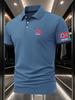 Men's Short-Sleeve Polo Shirt with Norway Flag Print, Golf Polo Shirt for Men - Breathable & Comfortable, Suitable for Spring and Summer, Can Be Worn
