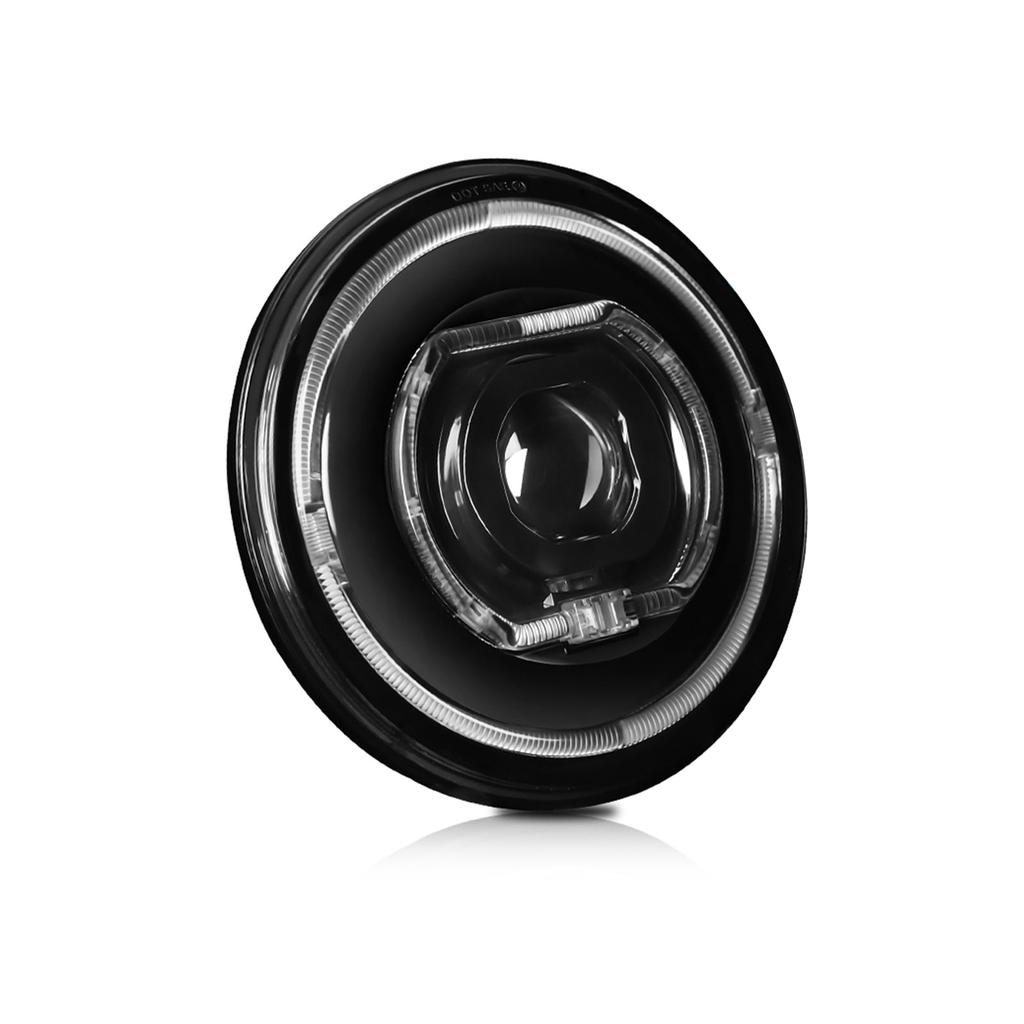 7 Inch Round LED Headlight Motorcycle Light H4 Connector with 4 Illumination Modes Fits for Jeep Wrangler