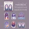 12Pcs/Pack Retro Gate Stickers Decorative Scrapbooking Collage Materials Vintage Gates Decals for Journal Craft Making