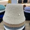 Lamb Loop Yarn Knitted Bucket Hat Ladies Winter Red and Blue Webbing Warm Bucket Hat
