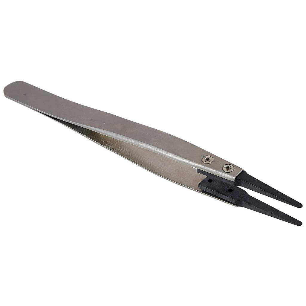 BEST BST-249 Professional Anti-Static Tweezers Mobile Phone Tablet Repairing PPS Plastic Head Tweezers