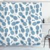 Pineapple Fruit Tropical Shower Curtain For Bathroom Decor Summer Green Leaves Blue Yellow Printed Fabric Waterproof With Hooks