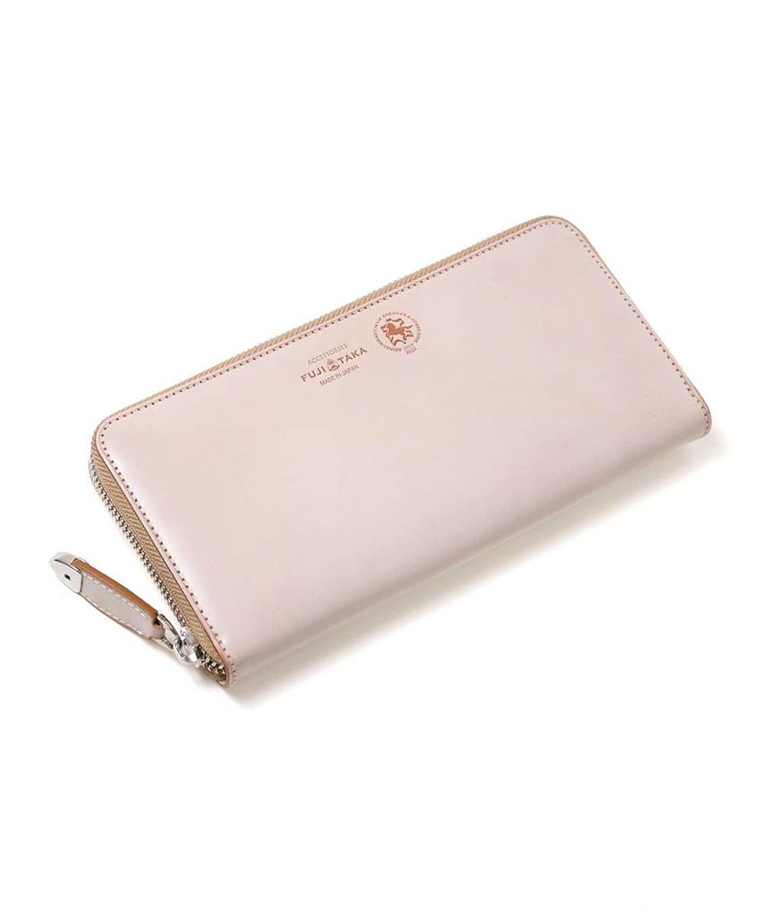 ACCESSORIES Accessories Round Zipper Long Wallet 12 Card Tiers Leather [FUJITAKA] Men's (Quartz) No.660616 (Camel)