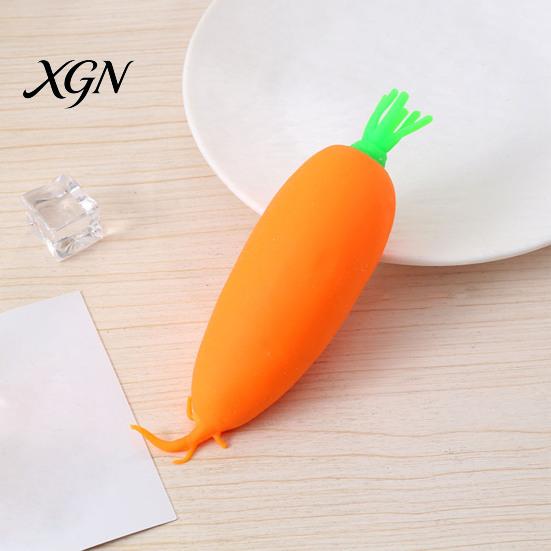 Anti-Anxiety Carrot Toy Simulated Stress Ball White Radish Squeeze Soft Stretchy Vegetable Fidget Sensory Easter Basket Stuffers Decompression