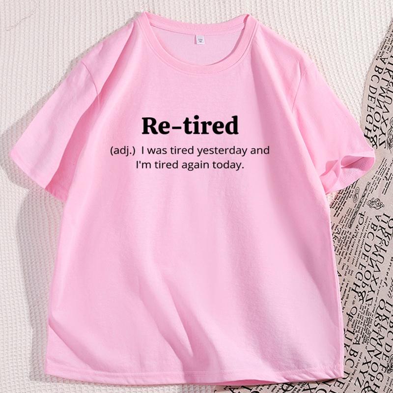 Funny Retired Definition TShirt Letter Printed Retirement Tee for Men and Women Causal Cotton Short Sleeve Male Clothes Unisex