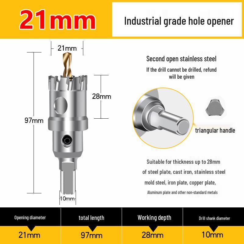 Stainless Steel Alloy Drill Bit for Wood & Metal Hole Expansion