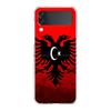 Phone Cover For Samsung Galaxy Z Flip 6 5 4 Case Transparent For Samsung Z Flip 3 Hard PC Foldable Shell Albania Passport Capas