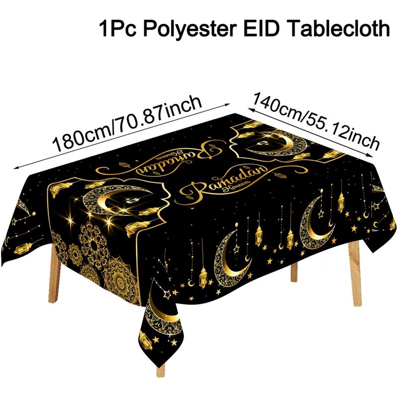 Ramadan Decor Tablecloth EID Mubarak Decor For Home 2025 Ramadan Kareem Islamic Muslim Party Eid Al Adha Gifts Happy Eid Al Fitr