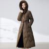Sleeves Detachable Fashion Woman Parkas Winter Long Coats With Belt Hooded Thick Female Jackets