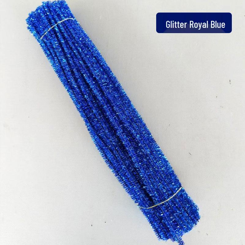30CM Glitter Chenillepiprensare för DIY-hantverk - 100-pack