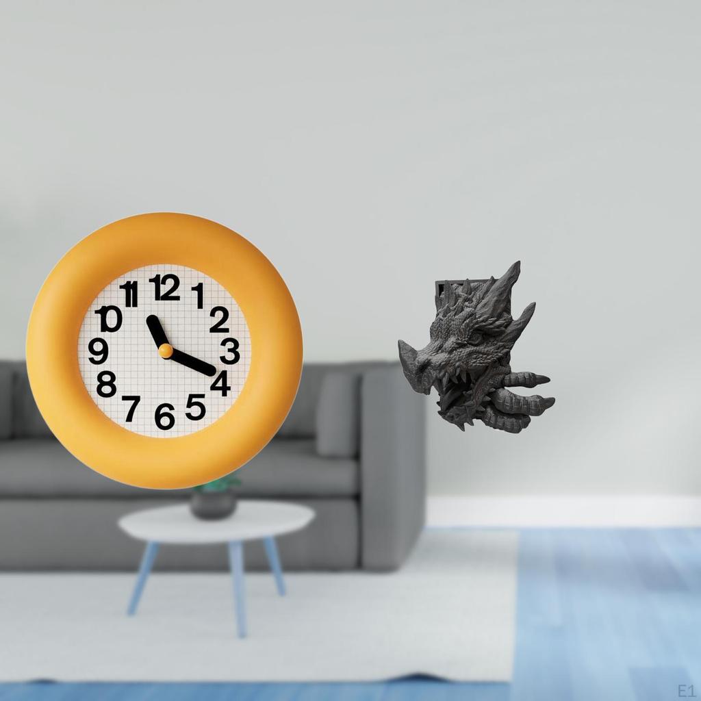 Silent Contemporary Wall Clock And Decorative Bookend Set for Kitchen Bedroom Living Room Bookshelf