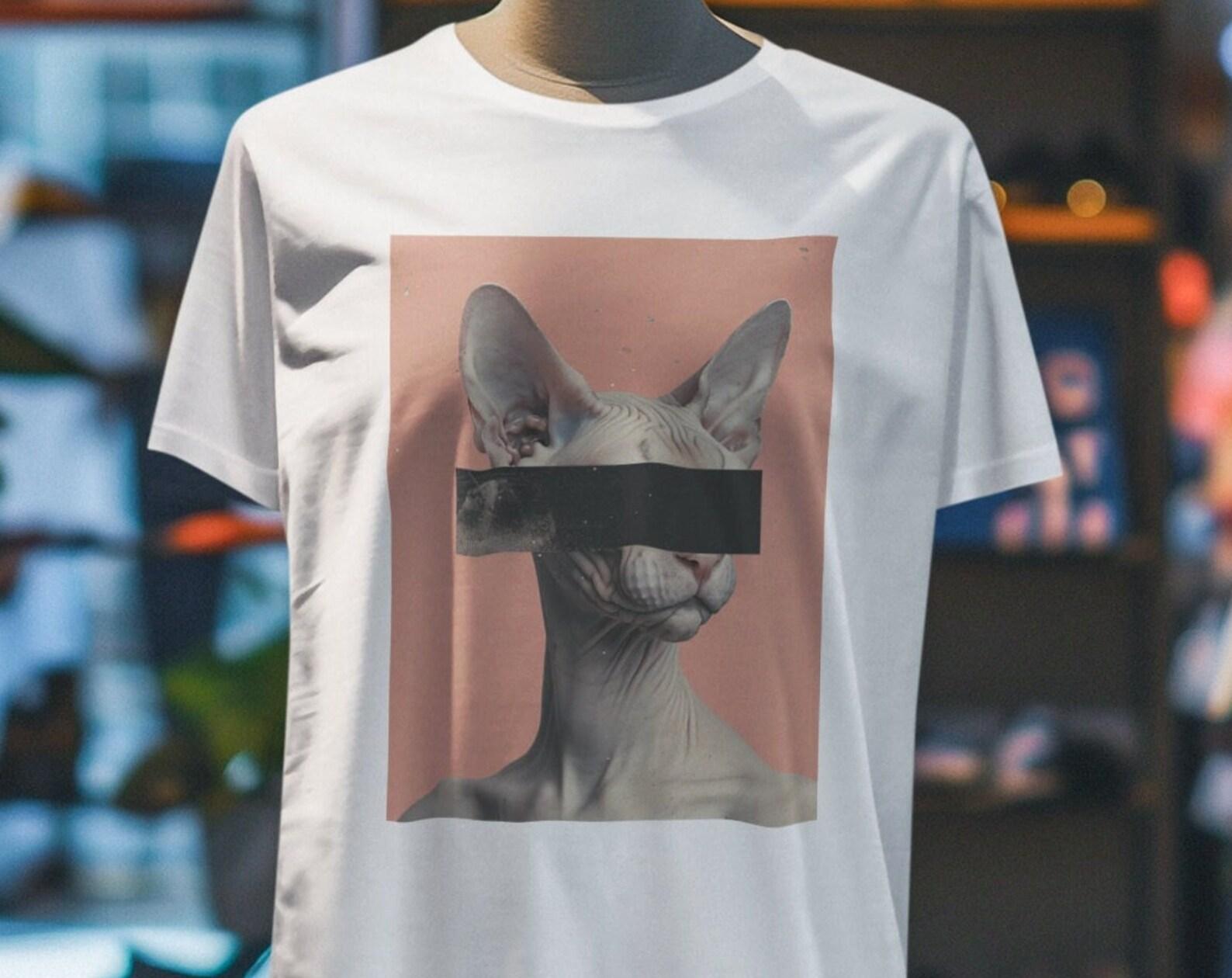 Sphynx Cat T-Shirt: Unique Illustration, Cat Lover Gift XL