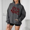Dames Losse Comfortabele Casual Mode Karakter Bedrukt Hoodie Lange Mouw Sweatshirt