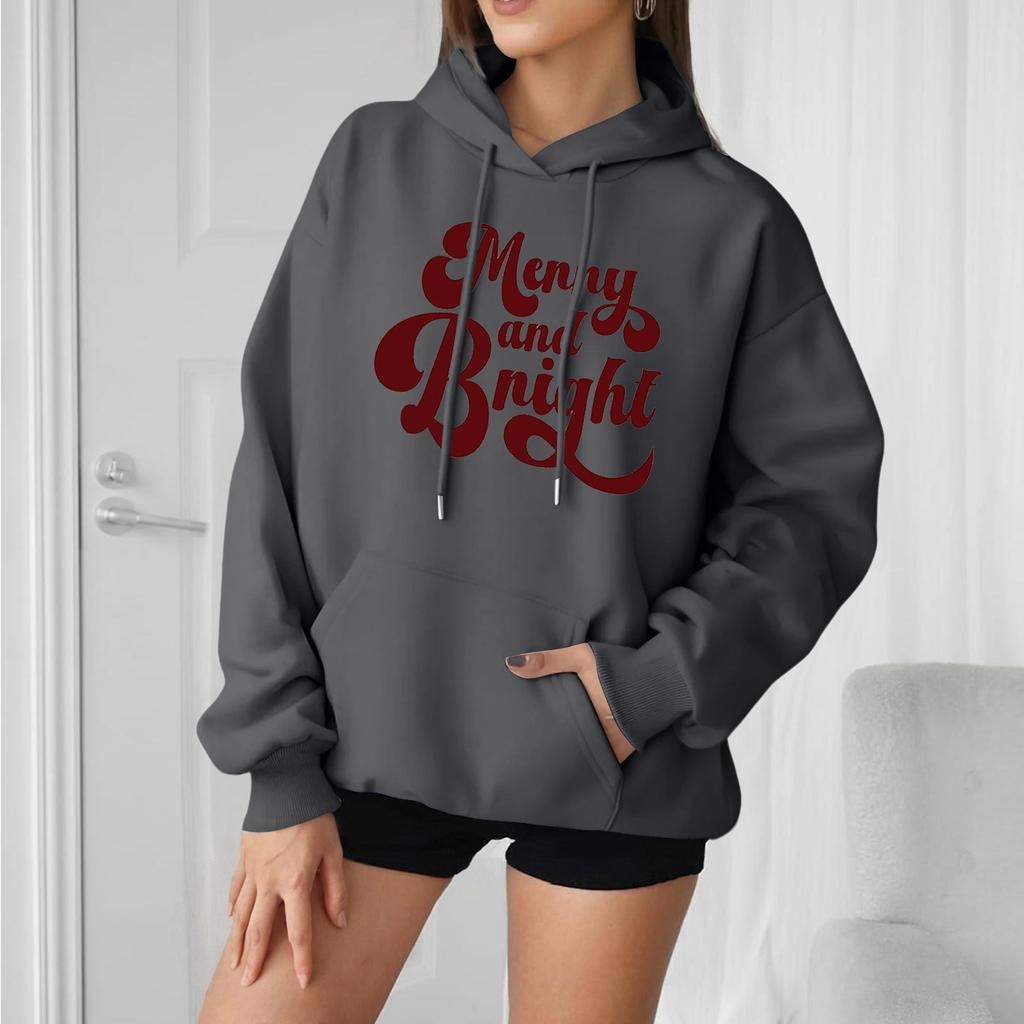 Dames Losse Comfortabele Casual Mode Karakter Bedrukt Hoodie Lange Mouw Sweatshirt