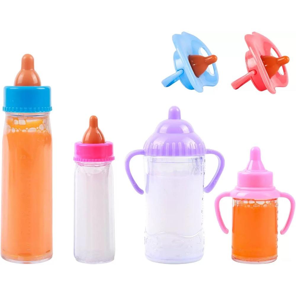 Multistyles Magic Milk Juice Bottles Fit Newborn Dolls Dollhouse Toys 18inch Doll