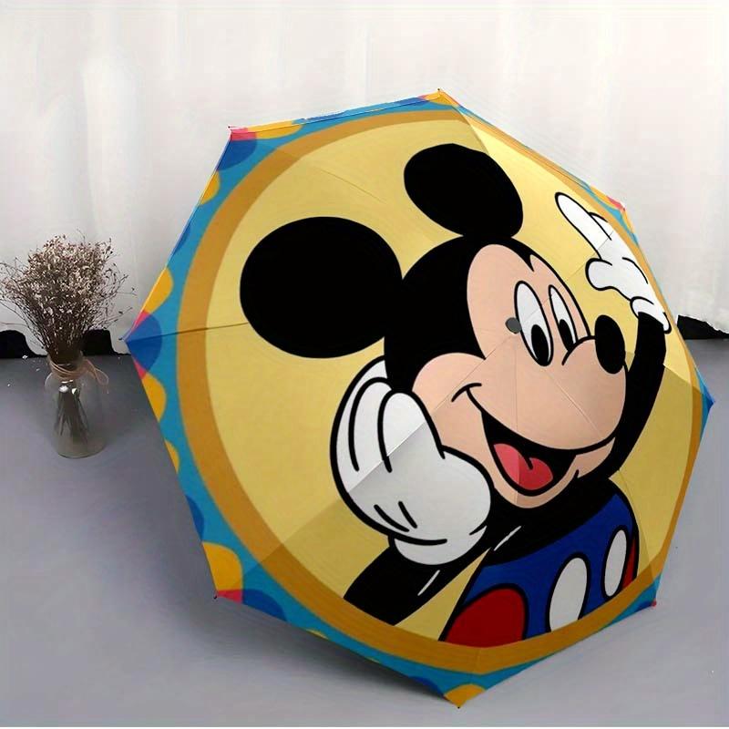 

Disney Mickey Mouse Automatic Open/Close Umbrella - Cute Umbrella with Cute Design, Portable 3-Fold Compact Umbrella