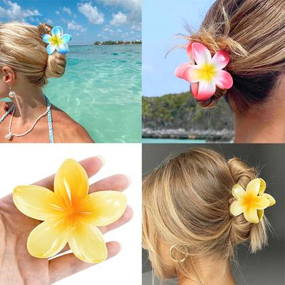 1PC Flowers Hair Clips Claw Plastic Girls Hairpin Crab Summer Beach Party Korean Hair Accessories Wedding Birthday Gift