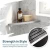 Silver Shower Corner Shelf Stainless Steel Bathroom Shelf Organizer Corner Shelf Rack  Space Saving